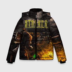 Куртка зимняя для мальчика Stalker 2, цвет: 3D-светло-серый