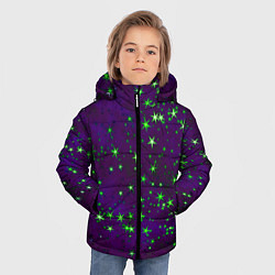 Куртка зимняя для мальчика Звездное небо арт, цвет: 3D-черный — фото 2