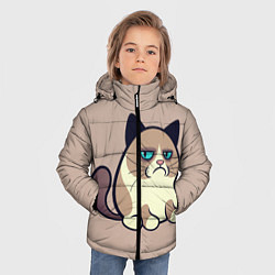 Куртка зимняя для мальчика Великий Grumpy Cat, цвет: 3D-красный — фото 2