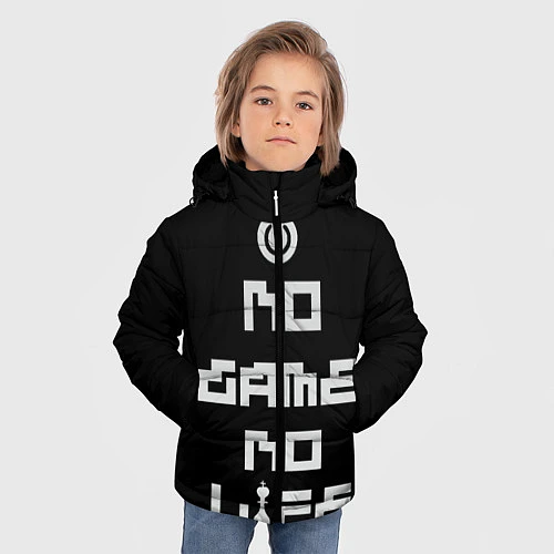 Зимняя куртка для мальчика NO GAME NO LIFE / 3D-Светло-серый – фото 3