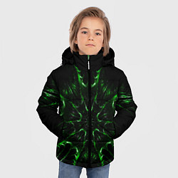Куртка зимняя для мальчика Зелёное Очарование, цвет: 3D-черный — фото 2