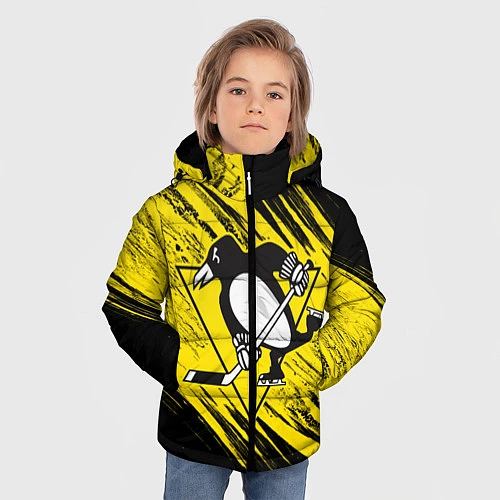 Зимняя куртка для мальчика Pittsburgh Penguins Sport / 3D-Светло-серый – фото 3