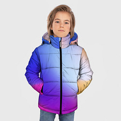 Куртка зимняя для мальчика Градиент Облаков, цвет: 3D-красный — фото 2