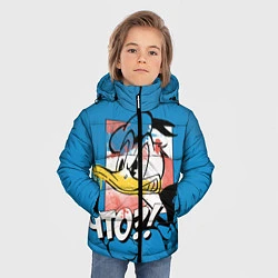 Куртка зимняя для мальчика ЧТО?!, цвет: 3D-черный — фото 2