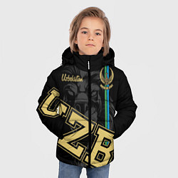 Куртка зимняя для мальчика Узбекистан, цвет: 3D-черный — фото 2