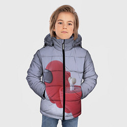 Куртка зимняя для мальчика Among Us - Human, цвет: 3D-черный — фото 2