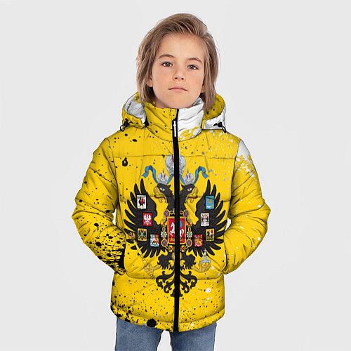Зимняя куртка для мальчика РОССИЙСКАЯ ИМПЕРИЯ / 3D-Светло-серый – фото 3