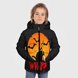 Куртка зимняя для мальчика What Cat Halloween, цвет: 3D-красный — фото 2
