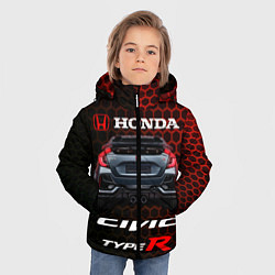 Куртка зимняя для мальчика Honda Civic Type R, цвет: 3D-светло-серый — фото 2