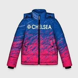 Куртка зимняя для мальчика Chelsea Челси, цвет: 3D-черный