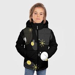 Куртка зимняя для мальчика Геометрия, цвет: 3D-черный — фото 2