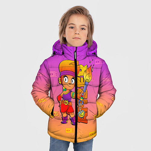 Зимняя куртка для мальчика Brawl Stars Amber / 3D-Светло-серый – фото 3