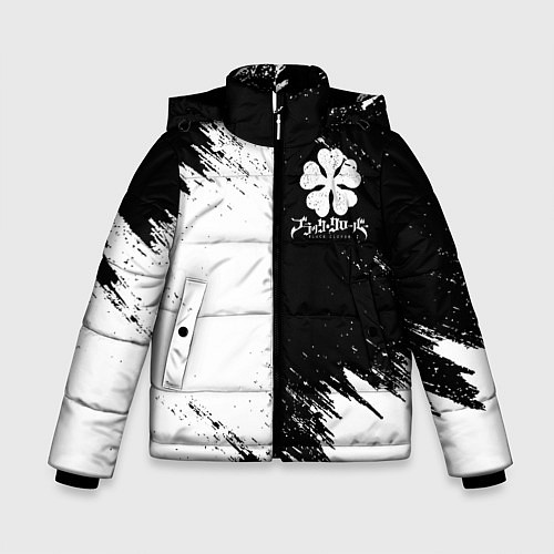 Зимняя куртка для мальчика ЧЁРНЫЙ КЛЕВЕР BLACK CLOVER / 3D-Светло-серый – фото 1