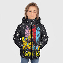 Куртка зимняя для мальчика Among Us - Среди Нас, цвет: 3D-черный — фото 2