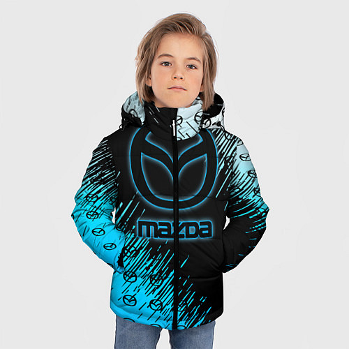 Зимняя куртка для мальчика MAZDA / 3D-Светло-серый – фото 3