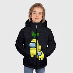 Куртка зимняя для мальчика Among us Yellow kid Yellow, цвет: 3D-черный — фото 2
