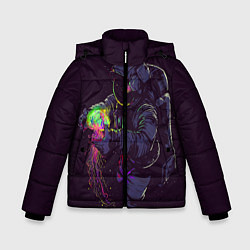 Куртка зимняя для мальчика Медуза и космонавт, цвет: 3D-светло-серый