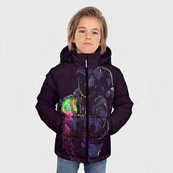 Куртка зимняя для мальчика Медуза и космонавт, цвет: 3D-красный — фото 2