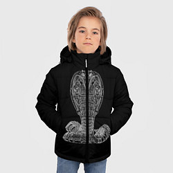 Куртка зимняя для мальчика Змея, цвет: 3D-черный — фото 2