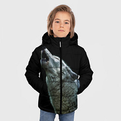 Куртка зимняя для мальчика Воющий волк, цвет: 3D-красный — фото 2