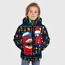 Куртка зимняя для мальчика Новогодний Among Us, цвет: 3D-черный — фото 2