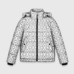 Куртка зимняя для мальчика Геометрический узор, цвет: 3D-черный