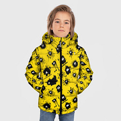 Куртка зимняя для мальчика COVID-19 паттерн, цвет: 3D-черный — фото 2
