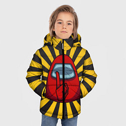 Куртка зимняя для мальчика Among Us RED Z, цвет: 3D-черный — фото 2