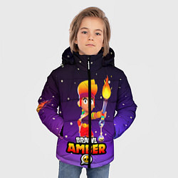 Куртка зимняя для мальчика BRAWL STARS AMBER, цвет: 3D-черный — фото 2