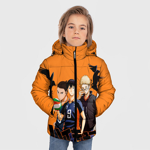 Зимняя куртка для мальчика Haikyu Team / 3D-Светло-серый – фото 3