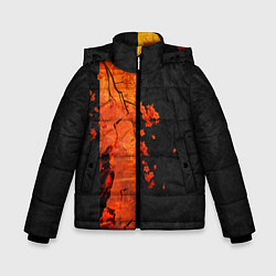 Куртка зимняя для мальчика ЦАПЛЯ, цвет: 3D-красный