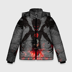Куртка зимняя для мальчика Черный клевер, цвет: 3D-черный