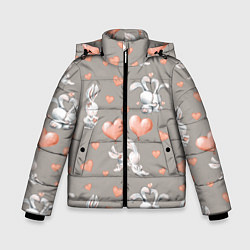 Куртка зимняя для мальчика Влюбленные, цвет: 3D-светло-серый
