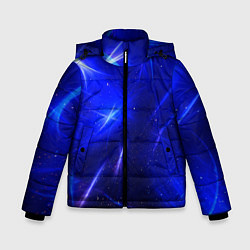 Куртка зимняя для мальчика Космический вихрь, цвет: 3D-черный