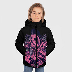 Куртка зимняя для мальчика Король рок н ролла, цвет: 3D-черный — фото 2