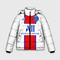 Куртка зимняя для мальчика PSG, выездная сезон 2021, цвет: 3D-черный