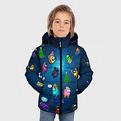 Куртка зимняя для мальчика Among US, цвет: 3D-черный — фото 2