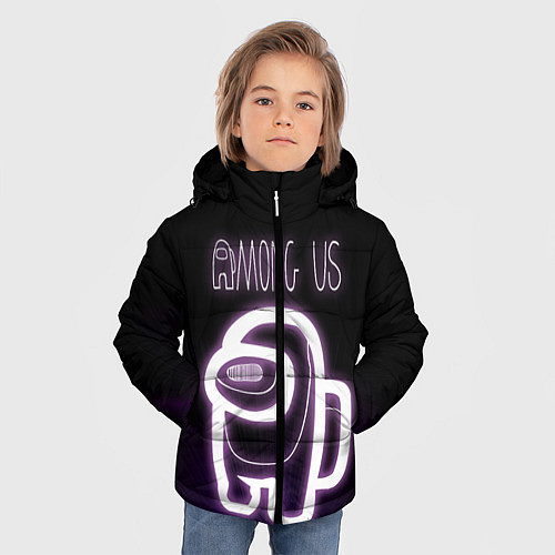 Зимняя куртка для мальчика Among Us Z / 3D-Светло-серый – фото 3