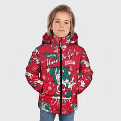 Куртка зимняя для мальчика Багз Банни, цвет: 3D-красный — фото 2
