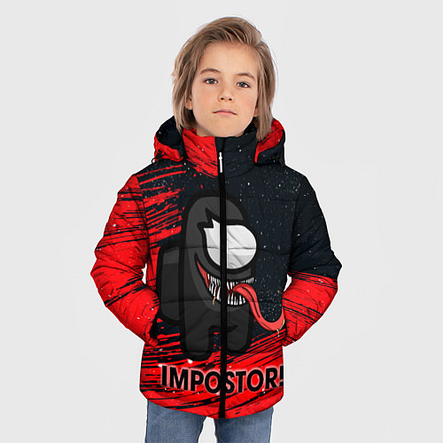 Зимняя куртка для мальчика AMONG US / 3D-Светло-серый – фото 3