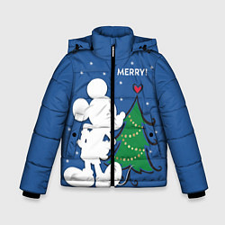 Куртка зимняя для мальчика Mickey Mouse, цвет: 3D-черный