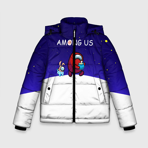 Зимняя куртка для мальчика Among us наша версия / 3D-Красный – фото 1
