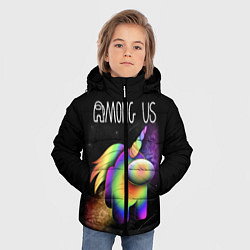 Куртка зимняя для мальчика AMONG US ЕДИНОРОГ, цвет: 3D-светло-серый — фото 2