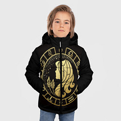 Куртка зимняя для мальчика Дева в золотом стиле, цвет: 3D-черный — фото 2