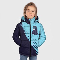 Куртка зимняя для мальчика AMONG US - Черный Котик, цвет: 3D-светло-серый — фото 2