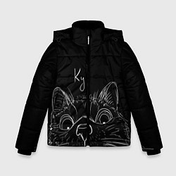 Куртка зимняя для мальчика Говорящий кот, цвет: 3D-светло-серый