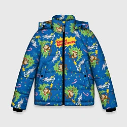 Куртка зимняя для мальчика Kooky Christmas, цвет: 3D-черный