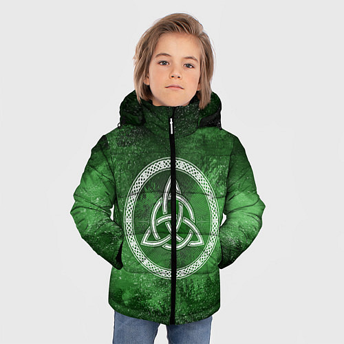 Зимняя куртка для мальчика Тринити / 3D-Светло-серый – фото 3