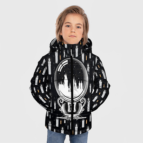 Зимняя куртка для мальчика Hogwarts / 3D-Светло-серый – фото 3