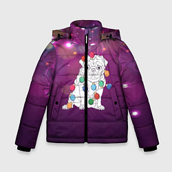 Куртка зимняя для мальчика Мопс, цвет: 3D-черный